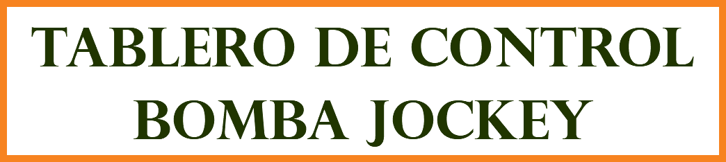 TABLERO DE CONTROL BOMBA JOCKEY